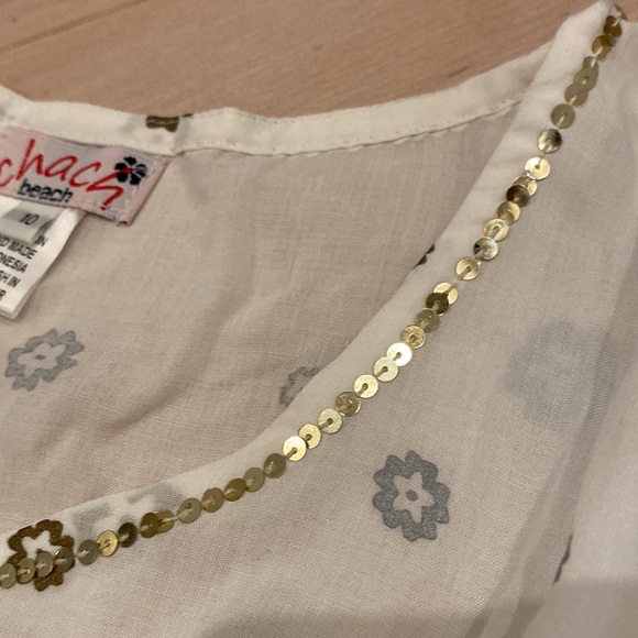 CHACH beach girls gold tassel sequin trim beach cover up dress - Picture 7 of 12